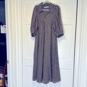 SAMSOE black brown and cream dress.